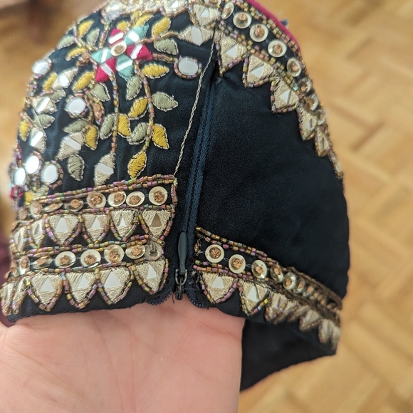 Dark blue teal lehenga - Picture 7 of 7